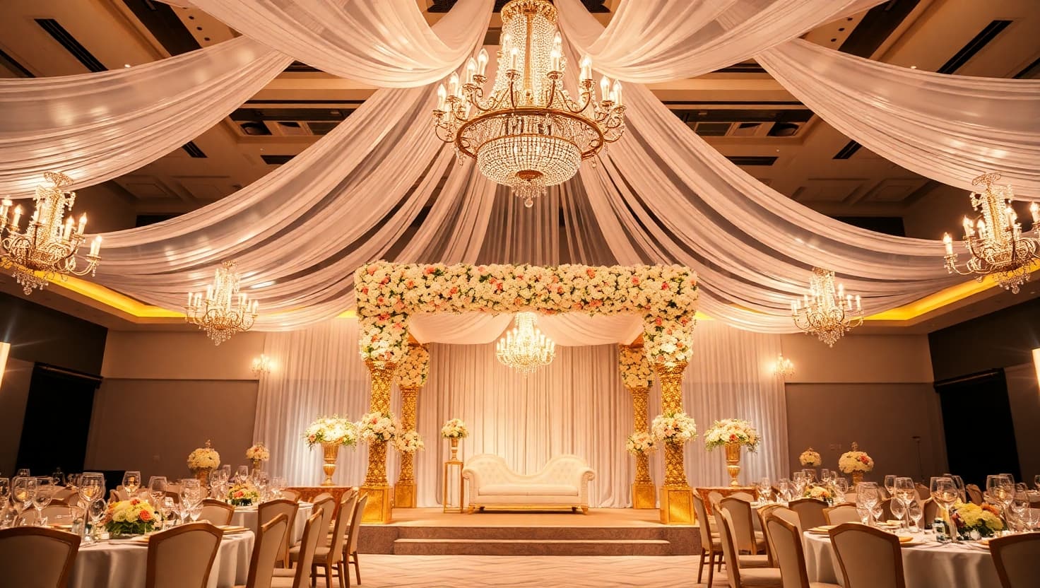 Corporate event with sophisticated decor